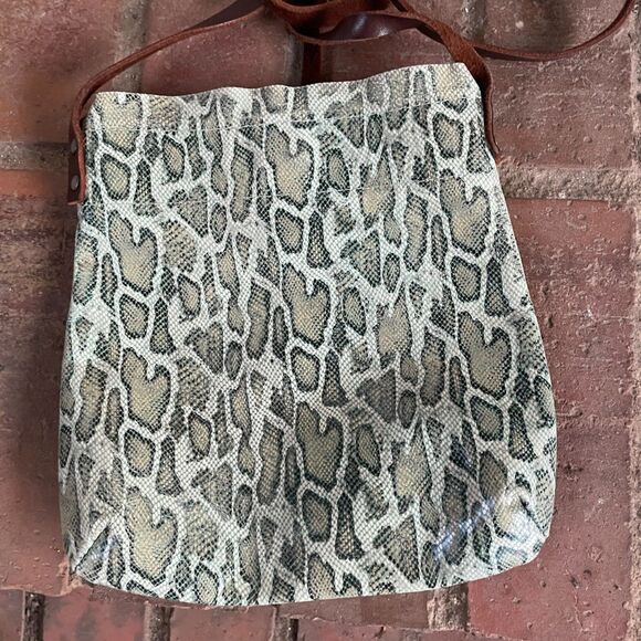 DRAGANA LEATHER DESIGN Handmade Crossbody BAG Snakeskin Print - Picture 4 of 7